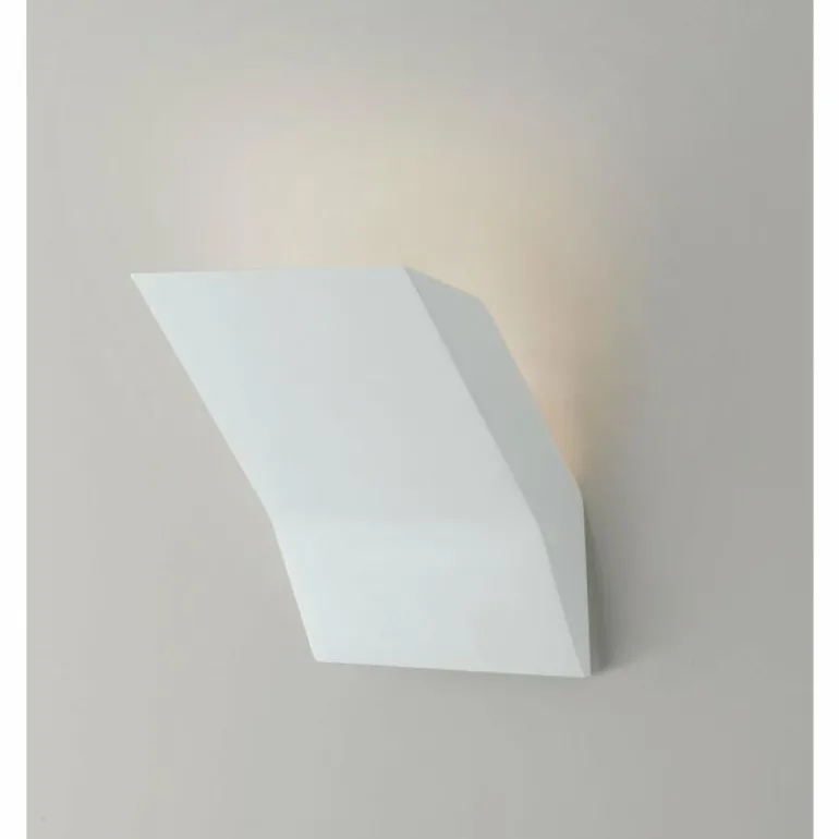 Applique murale Luce Design Montblanc peut être peint avec de la peinture ordinaire, Blanc, 1 lumière