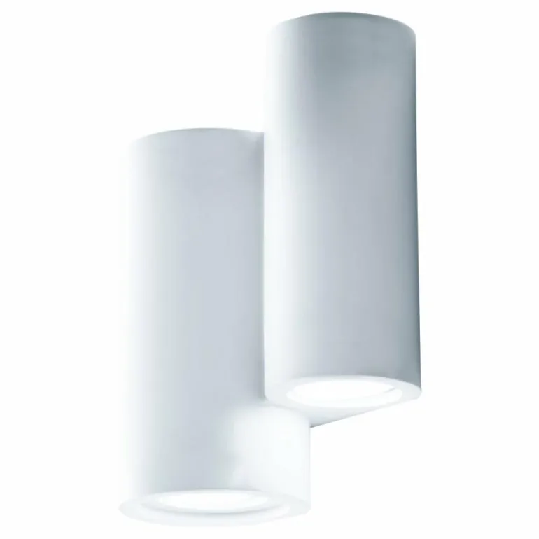 Applique murale Luce-Design Banjie peut être peint avec de la peinture ordinaire, Blanc, 4 lumières