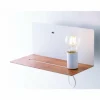 Applique murale Luce-Design Flash Bois foncé, Blanc, 1 lumière
