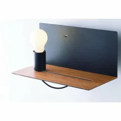 Applique murale Luce-Design Flash Bois foncé, Noir, 1 lumière