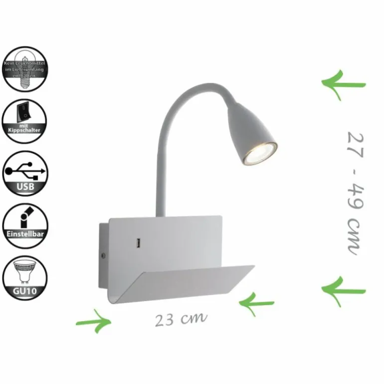 Applique murale Luce-Design Gulp Blanc, 1 lumière