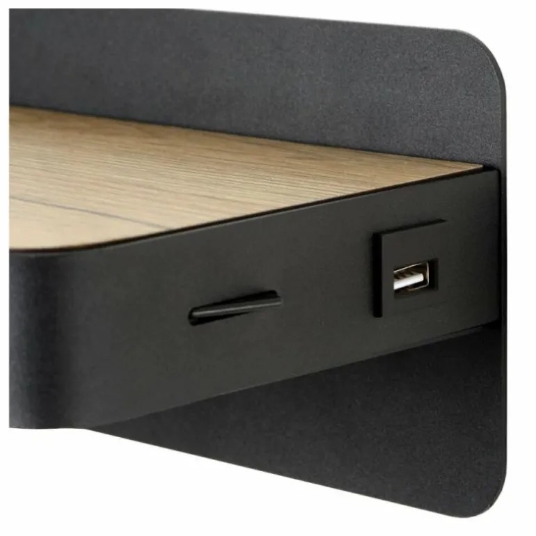 Applique murale Lucide ATKIN LED Noir, 1 lumière