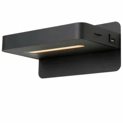 Applique murale Lucide ATKIN LED Noir, 1 lumière