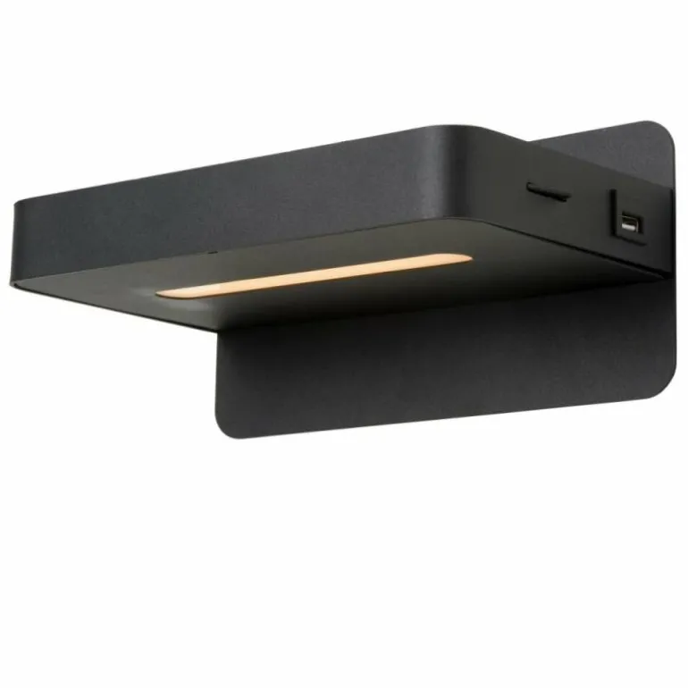 Applique murale Lucide ATKIN LED Noir, 1 lumière