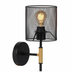 Applique murale Lucide BASKETT Noir, 1 lumière