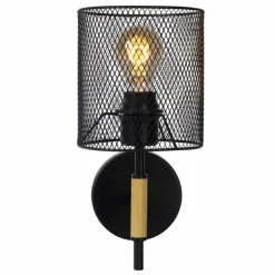 Applique murale Lucide BASKETT Noir, 1 lumière