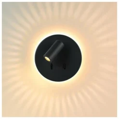 Applique murale Lucide BENTJER LED Noir, 1 lumière