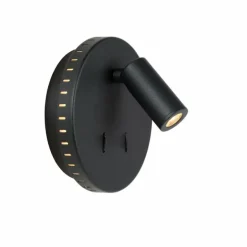 Applique murale Lucide BENTJER LED Noir, 1 lumière