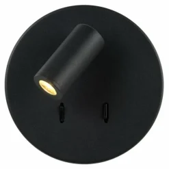 Applique murale Lucide BENTJER LED Noir, 1 lumière