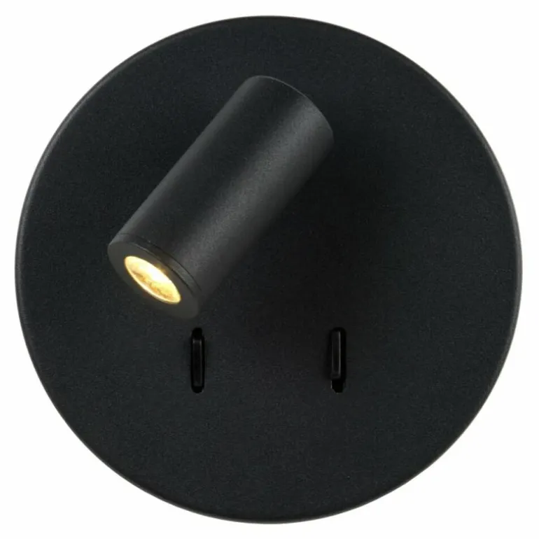 Applique murale Lucide BENTJER LED Noir, 1 lumière