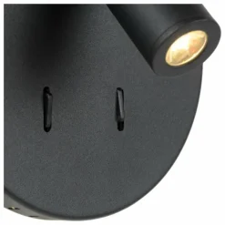 Applique murale Lucide BENTJER LED Noir, 1 lumière