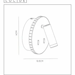 Applique murale Lucide BENTJER LED Blanc, 1 lumière