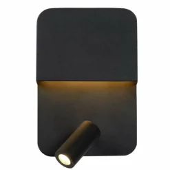 Applique murale Lucide BOXER LED Noir, 2 lumières