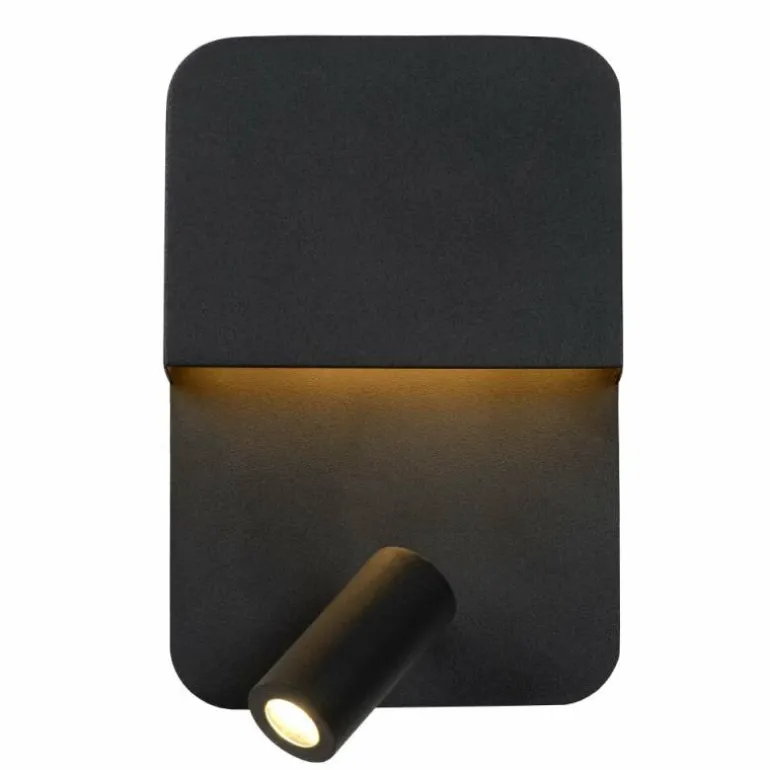 Applique murale Lucide BOXER LED Noir, 2 lumières