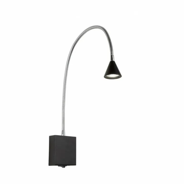 Applique murale Lucide BUDDY LED Noir, 1 lumière