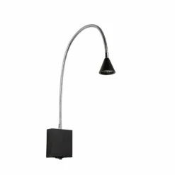Applique murale Lucide BUDDY LED Noir, 1 lumière