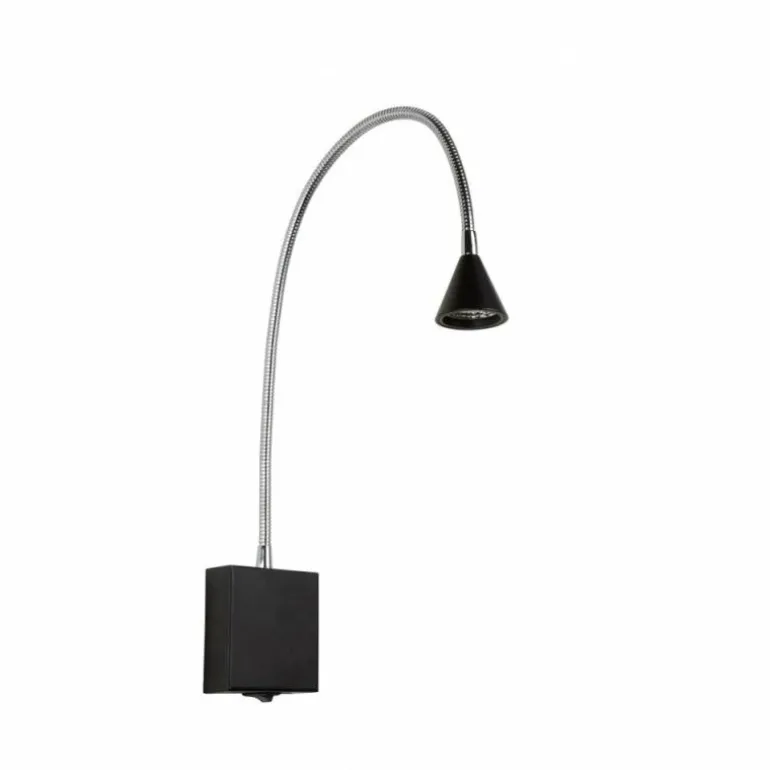 Applique murale Lucide BUDDY LED Noir, 1 lumière