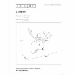 Applique murale Lucide CARIBOU Blanc, 1 lumière
