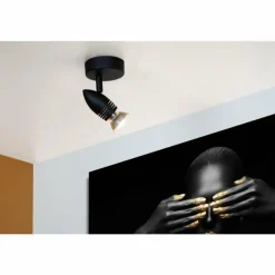 Applique murale Lucide CARO Noir, 1 lumière