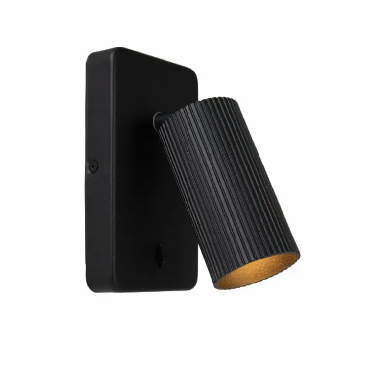 Applique murale Lucide CLUBS Noir, 1 lumière