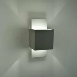 Applique murale Lucide CUBO Acier inoxydable, 1 lumière