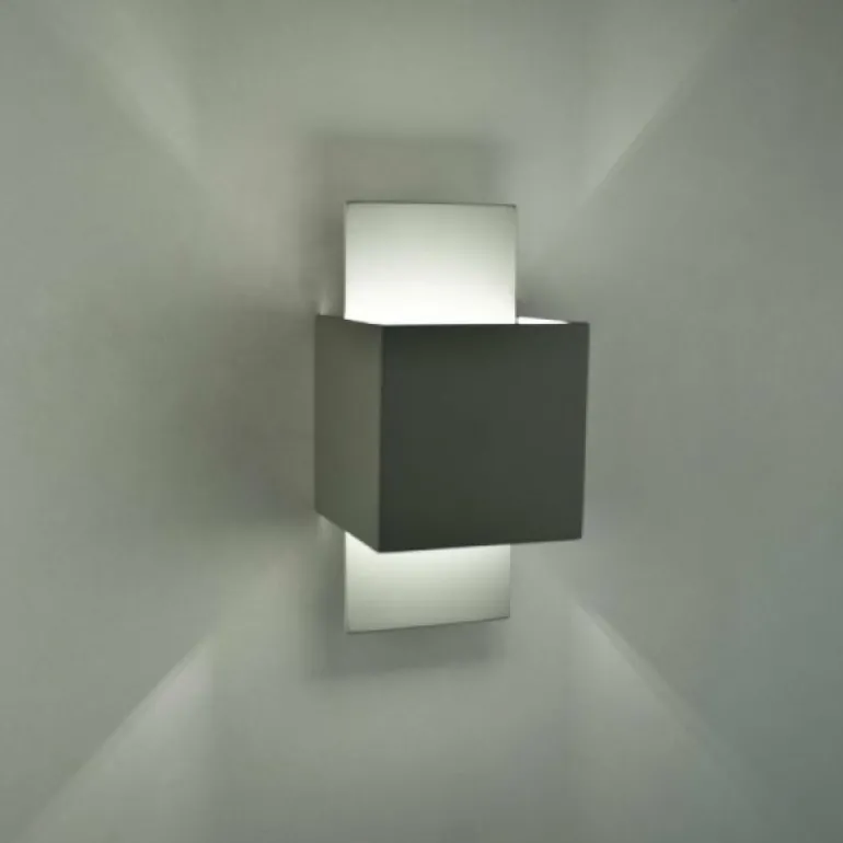 Applique murale Lucide CUBO Acier inoxydable, 1 lumière