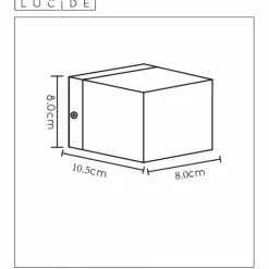 Applique murale Lucide DEVI Noir, 1 lumière