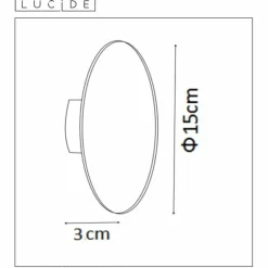 Applique murale Lucide EKLYPS LED Noir, 1 lumière