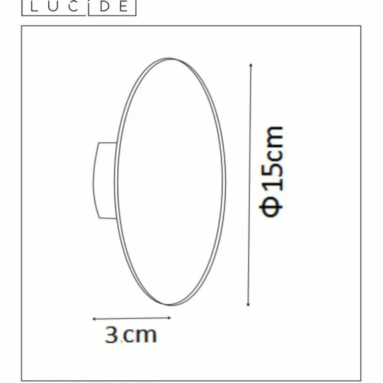 Applique murale Lucide EKLYPS LED Noir, 1 lumière