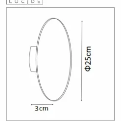 Applique murale Lucide EKLYPS LED Noir, 1 lumière