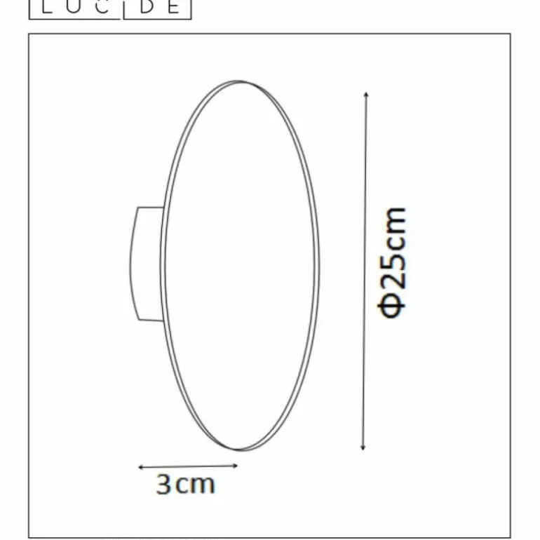 Applique murale Lucide EKLYPS LED Noir, 1 lumière