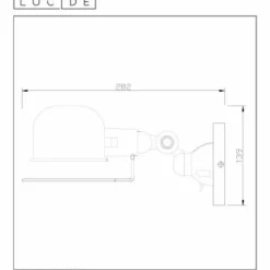 Applique murale Lucide HONORE Rouille, 1 lumière