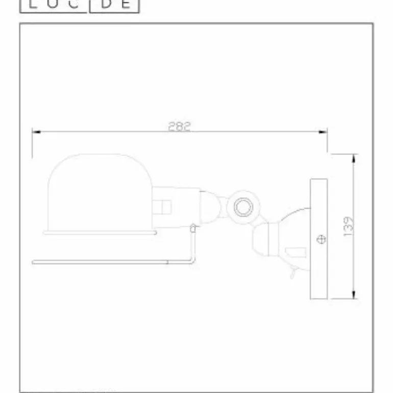 Applique murale Lucide HONORE Rouille, 1 lumière