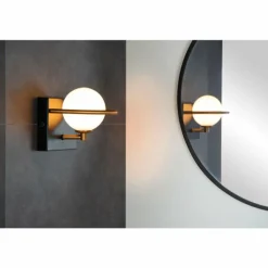 Applique murale Lucide ISOBEL Laiton, Noir, 1 lumière