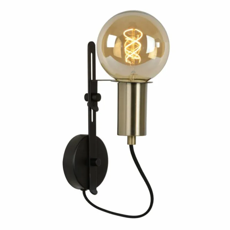 Applique murale Lucide MALCOLM Noir, 1 lumière