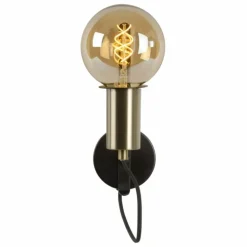 Applique murale Lucide MALCOLM Noir, 1 lumière