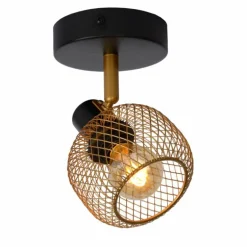 Applique murale Lucide MAREN Or, Laiton, Noir, 1 lumière