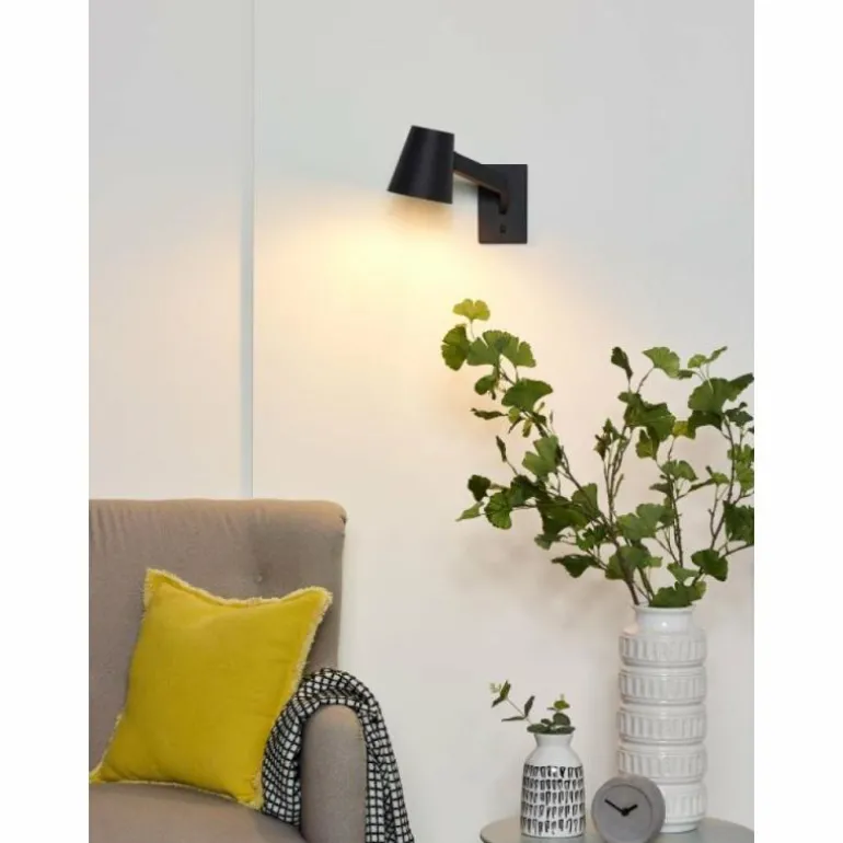 Applique murale Lucide MIZUKO Noir, 1 lumière