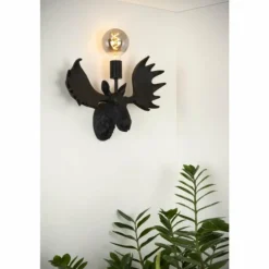 Applique murale Lucide MOOSE Noir, 1 lumière