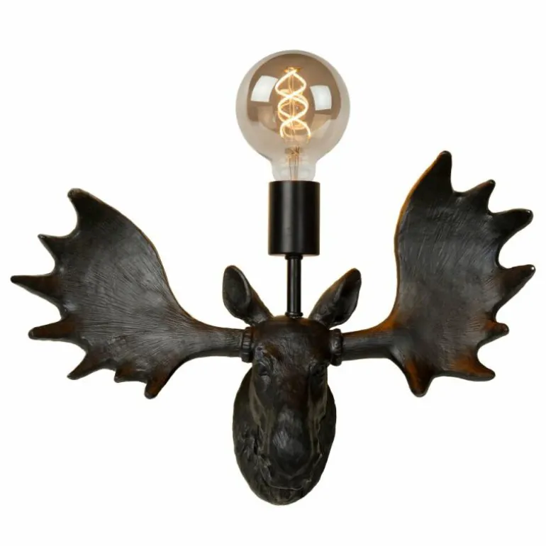 Applique murale Lucide MOOSE Noir, 1 lumière