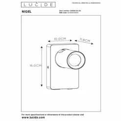 Applique murale Lucide NIGEL LED Or, Laiton, 1 lumière
