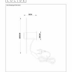 Applique murale Lucide OLENNA Or, Laiton, 1 lumière