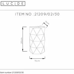 Applique murale Lucide OTONA Noir, 2 lumières