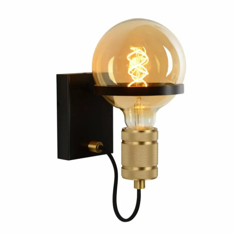 Applique murale Lucide OTTELIEN Noir, 1 lumière