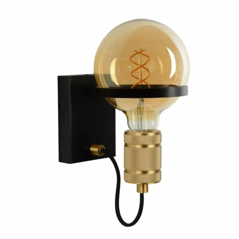 Applique murale Lucide OTTELIEN Noir, 1 lumière