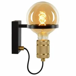 Applique murale Lucide OTTELIEN Noir, 1 lumière