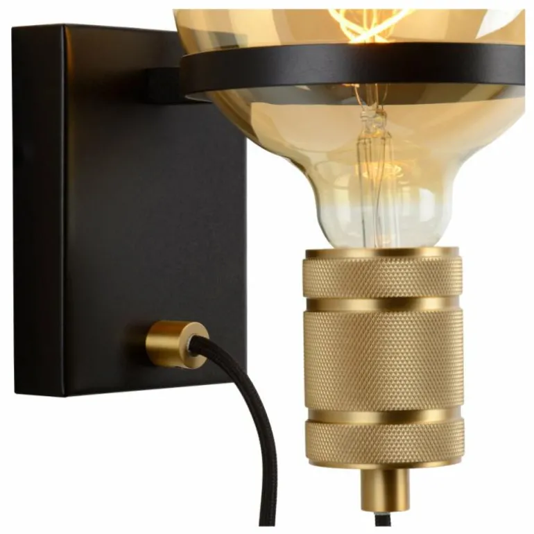 Applique murale Lucide OTTELIEN Noir, 1 lumière