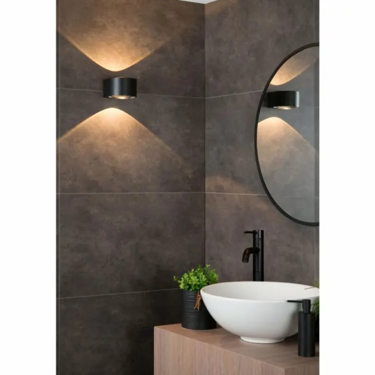 Applique murale Lucide RAYEN LED Noir, 1 lumière