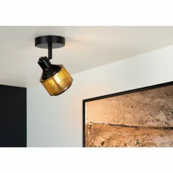 Applique murale Lucide RAFA Noir, 1 lumière