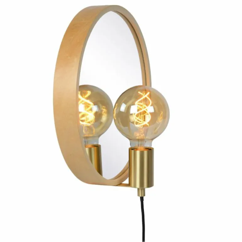 Applique murale Lucide REFLEX Bois clair, 1 lumière